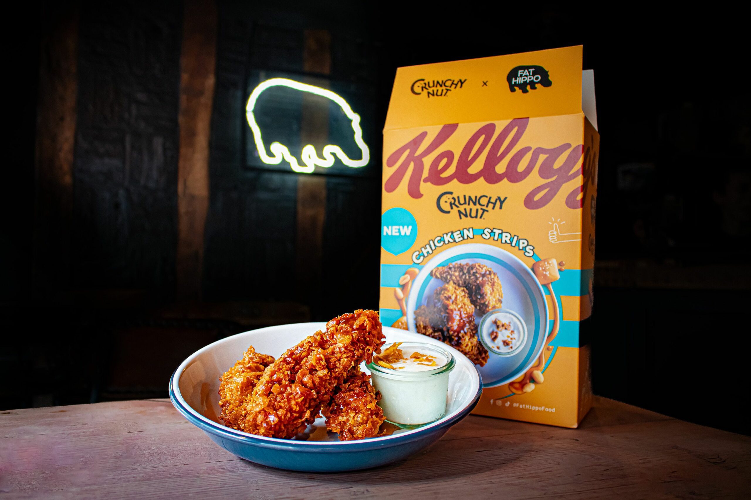 Fat Hippo x Kellogg's collaboration creates Crunchy Nut Salted Caramel chicken