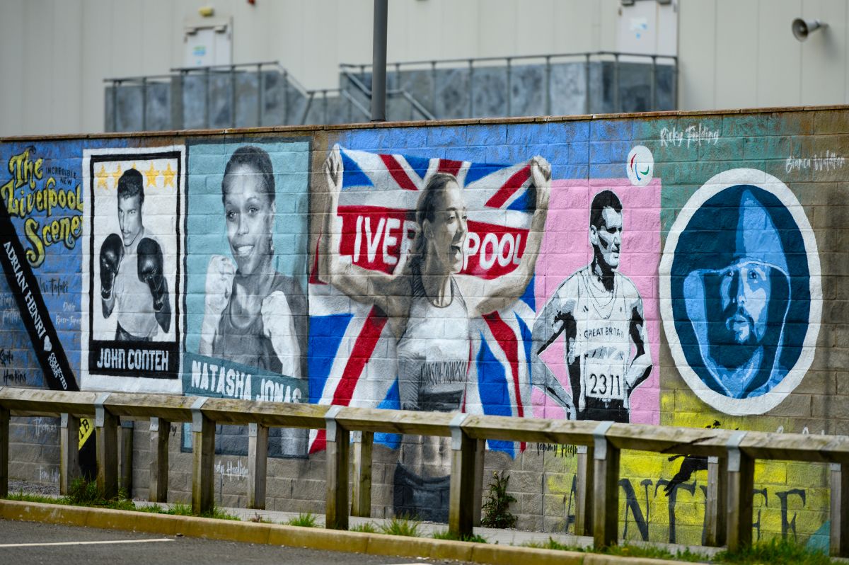 Joseph Venning mural on Liverpool waterfront